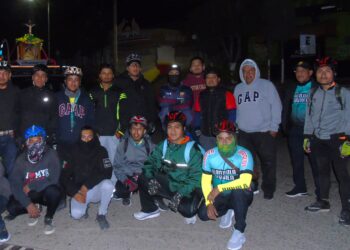 Partió esta madrugada peregrinación ciclista rumbo al santuario de la virgen de Juquila
