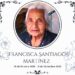 Despiden hoy a Doña Francisca Santiago Martínez